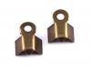 Crimp end for leather cord 4x9mm about 1000pcs flat