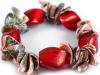 Elastic bracelet with shells and dotty discs
