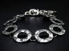 Metal bracelet of rings