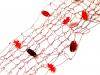 Decorative wire net with pearls 7x120cm