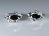 Earrings with stones and resin Ø10mm