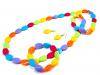 Set of plastic beads small OVALS