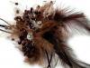 Brooch Ø70mm with feather package 12pcs