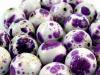 Beads DALMATIN plastic  Ø16mm bullet 50pcs