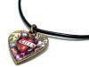 Necklace HEART on leather cord