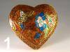 Beads metal CLOISONNE heart  42x45mm