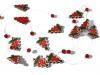 Christmas garland hanging decoration with Christmas trees length 200cm