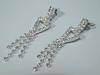 Earrings strass long 3lines 15x60mm