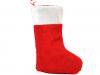 Santa Claus shoe 23x35cm plush with lurex