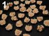 Flowerer FIMO with leaf Ø 7-10mm cca  20pcs