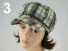 Baseball cap linen checked