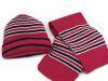 Cap knitted + scarf striped