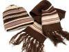 Cap knitted with stripes + scarf