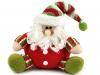 Santa Claus and snowman figures 18cm sitting
