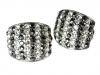 Clip-on earrings 13x16 mm with stones