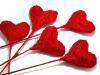 Heart hemp 25cm on stick