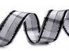 Ribbon width 25mm with wire checks CZECH MADE