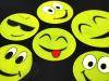 Reflective stick-on labels smileys set 6pcs