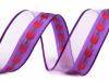 Ribbon width 25mm with wire TULIP CZECH MADE 