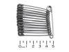 Safety pins length 50mm (size 3) CZECH MADE