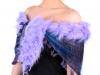 Shawl 100x190cm AMANDA with artificial fur