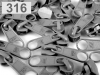 Slider for coil zippers 5mm nonlock 100pcs for footage of POL type