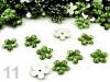 Flower plastic Ø11mm for stitching 2000pcs ZZ silver basis