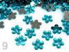 Flower plastic Ø11mm for stitching 500pcs ZZ silver basis
