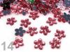 Flower plastic Ø11mm for stitching 500pcs ZZ silver basis