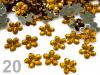 Flower plastic Ø11mm for stitching 500pcs ZZ silver basis