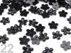 Flower plastic Ø11mm for stitching 500pcs ZZ silver basis