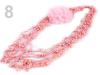 Necklace crocheted ROSE