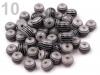 Plastic beads bullet Ø8mm with stripe 1000pcs