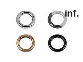 Spring O Rings, Round Spring Clips / Keyrings Ø18 mm