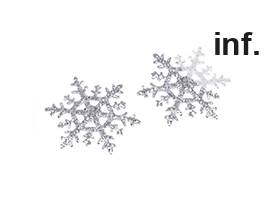 Iron on Patch Snowflake with Glitter Ø4 cm