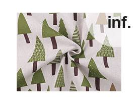 Cotton Fabric / Linen Imitation,  coarser, tree