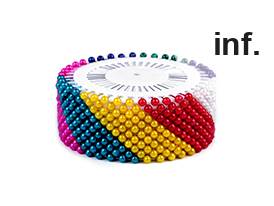 Plastic Head Pins / Dressmaker Pins on Rosette, length 37 mm