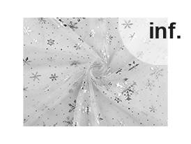 Tulle with metallic snowflakes