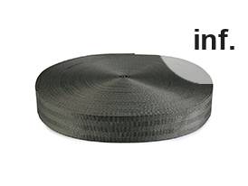 Smooth Double-sided Webbing Strap with shine, width 32, 38 mm