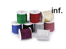Velvet lurex ribbon, width 6 mm