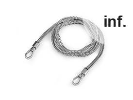 Handbag Chain with Carabiner Hooks, length 120 cm