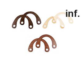 Wood Handles for Purses / Handbags 15x22cm with holes