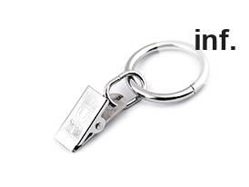 Metal Curtain Clips with Rings Ø25 mm