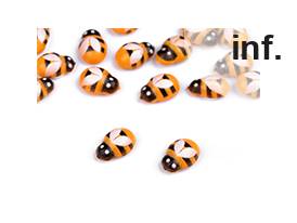 Mini Wooden Bee Flatback Embellishment Self-Adhesive Bee Stickers