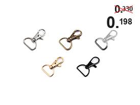 Metal Swivel Snap Hook / Carabiner, fits 18 mm strap