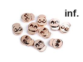 Metal cord stoppers 15x18 mm