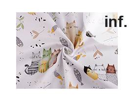 Cotton fabric / canvas, cats