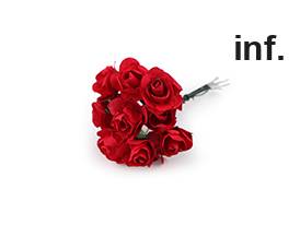 Artificial paper mini rose on a wire