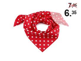 Cotton scarf with polka dots  70x70 cm