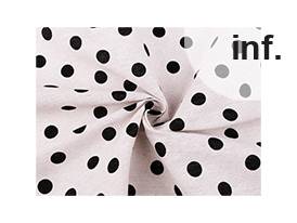 Cotton fabric / linen imitation, coarser, polka dots